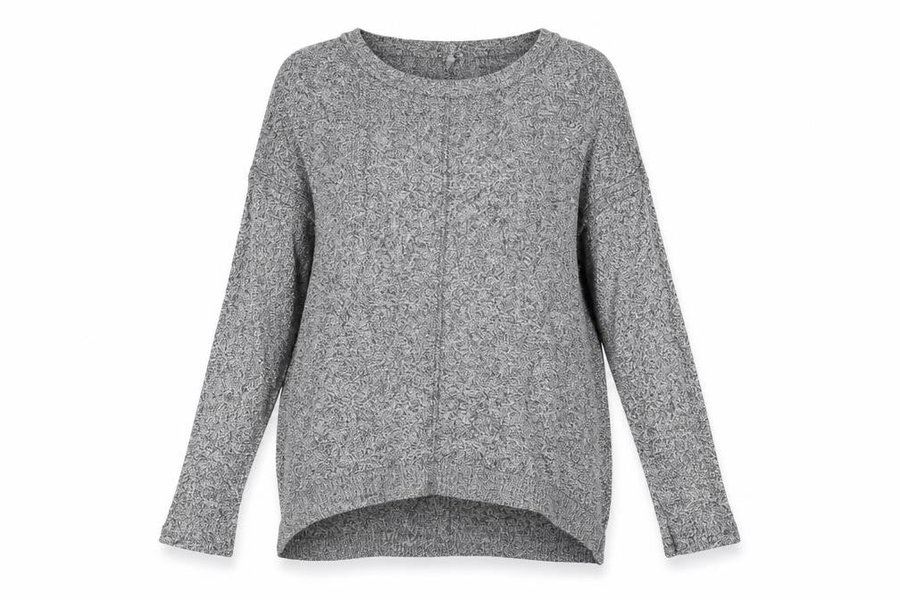 Poof Womens Grey   Pullover Jumper Size M