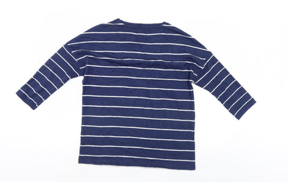 Tu Womens Blue Striped  Pullover Jumper Size 10
