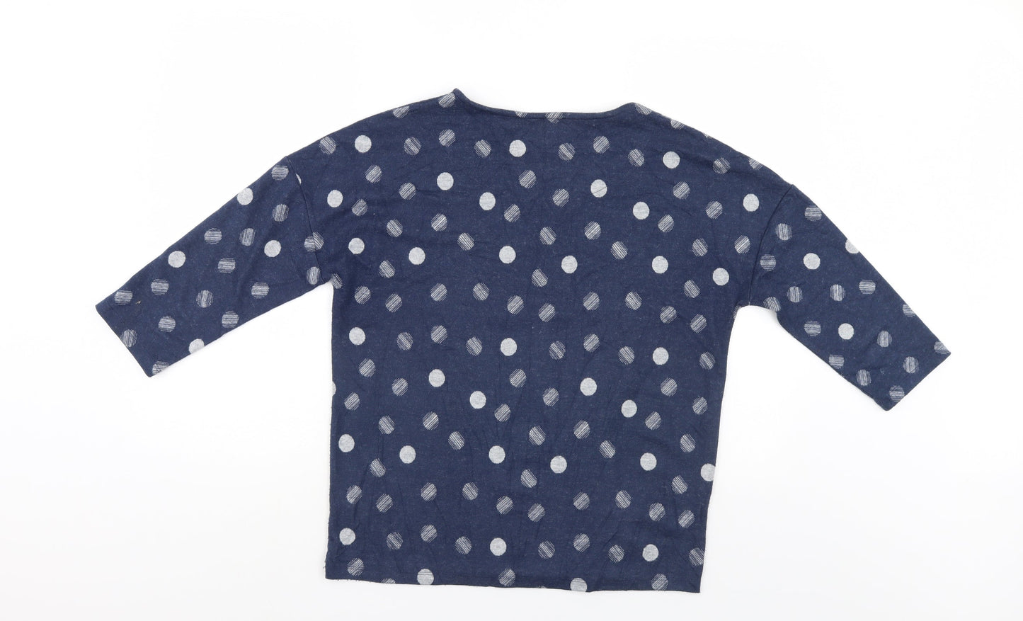 TU Womens Blue Polka Dot  Henley Jumper Size 12