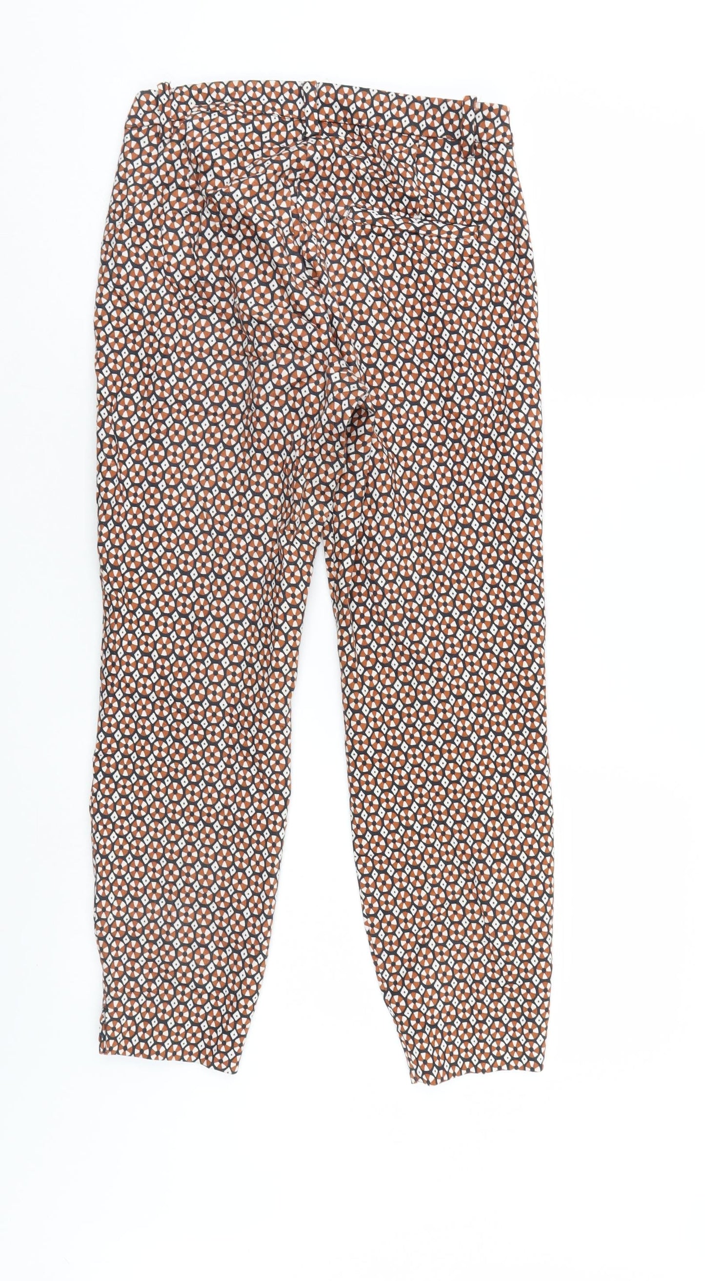 H&M Womens Multicoloured Geometric  Trousers  Size 8 L26 in