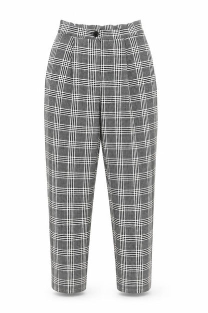 Divided Womens Black Herringbone  Trousers  Size 6 L25 in - Elastic Waist