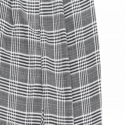 Divided Womens Black Herringbone  Trousers  Size 6 L25 in - Elastic Waist