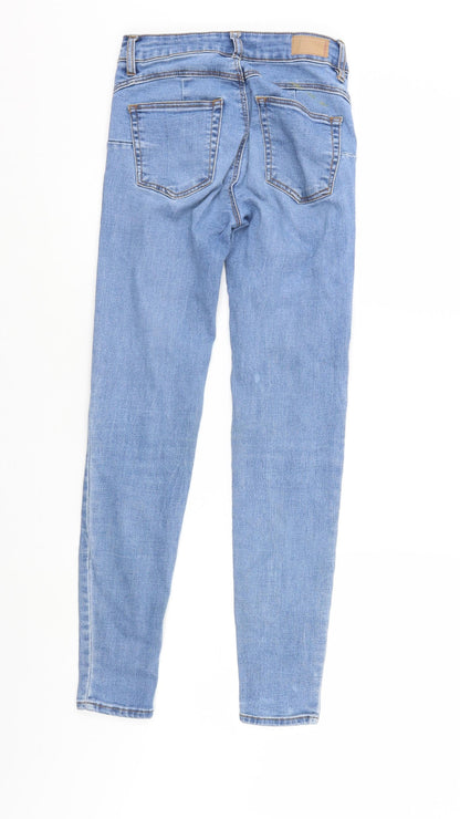 Pull&Bear Womens Blue  Denim Tapered Jeans Size 6 L27 in