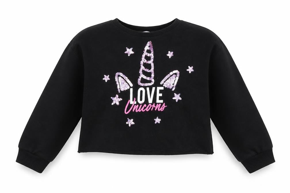 Primar4k Girls Black   Pullover Jumper Size 10-11 Years  - Cropped
