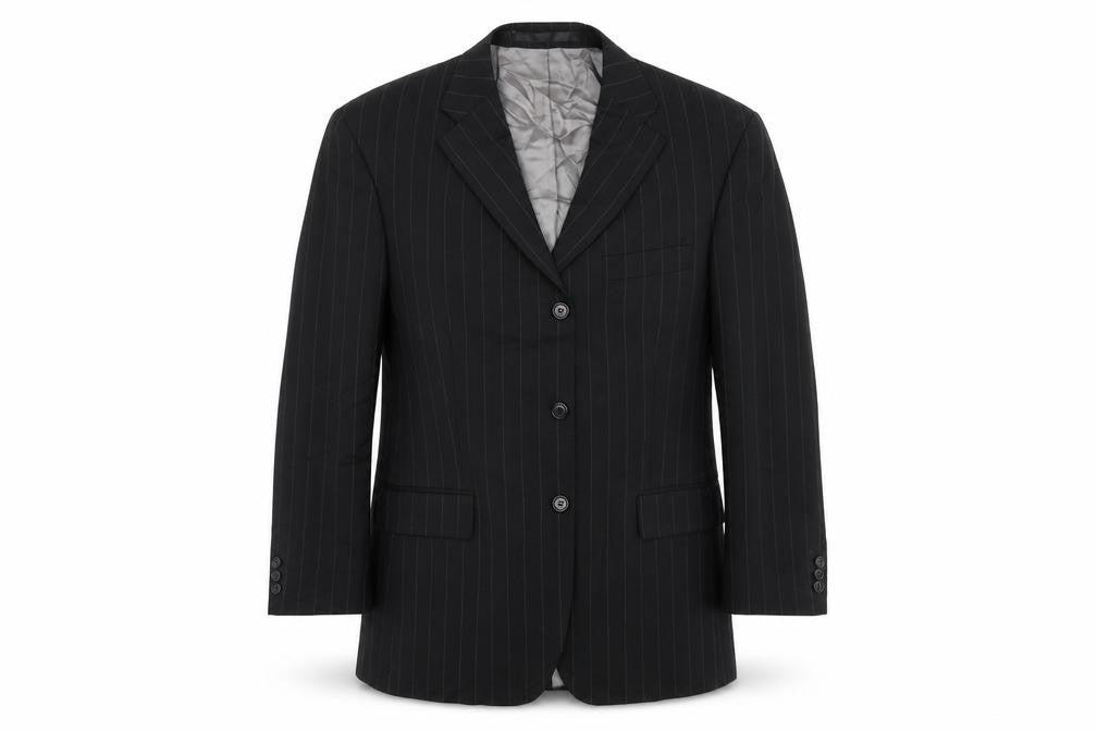 Marks & Spencer Mens Black Striped  Jacket Blazer Size 40