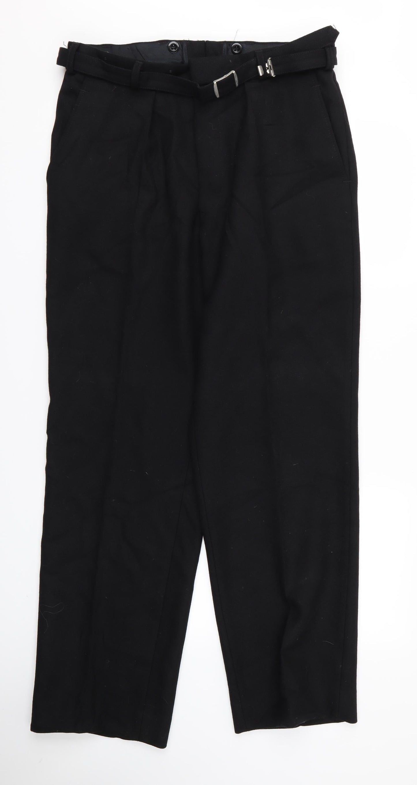Preworn Womens Black  Rayon Trousers  Size 32 L27 in