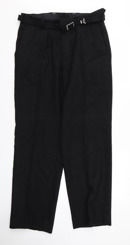 Preworn Womens Black  Rayon Trousers  Size 32 L27 in