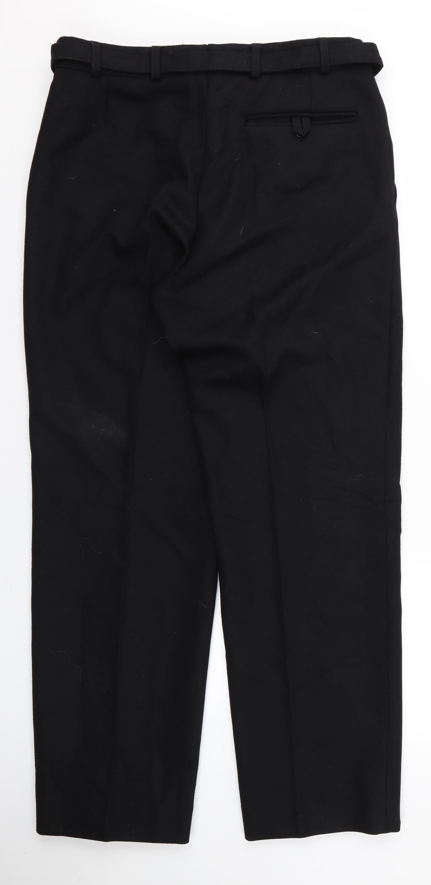 Preworn Womens Black  Rayon Trousers  Size 32 L27 in