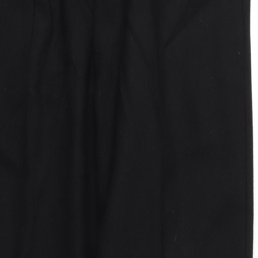 Preworn Womens Black  Rayon Trousers  Size 32 L27 in