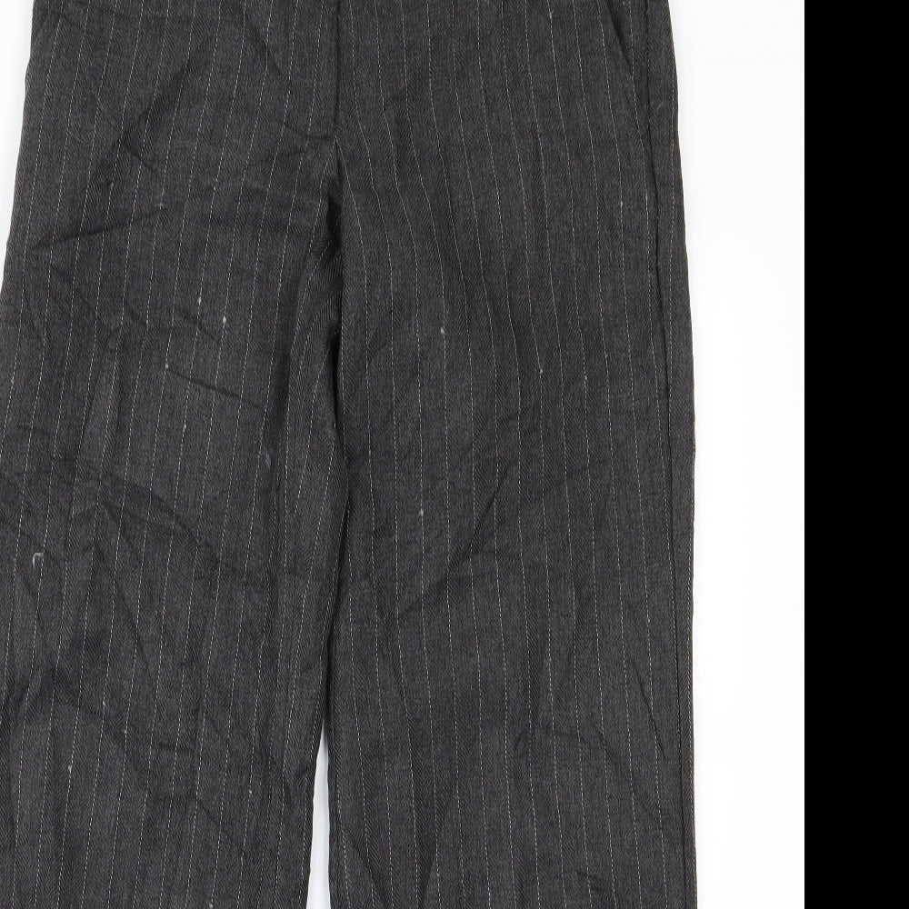 H&M Womens Grey Striped  Trousers  Size 38 L28 in