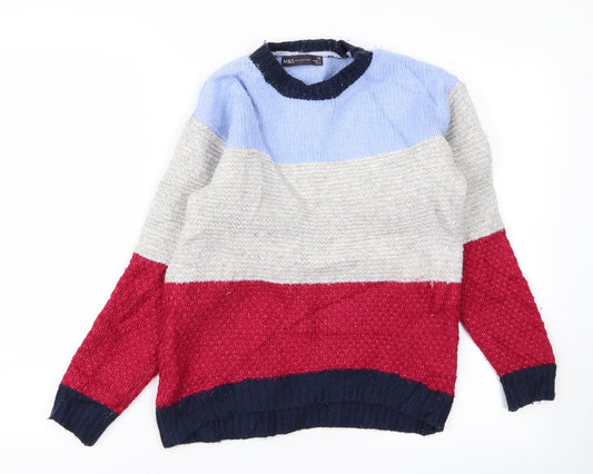 m&s Womens Multicoloured Striped  Pullover Jumper Size XS