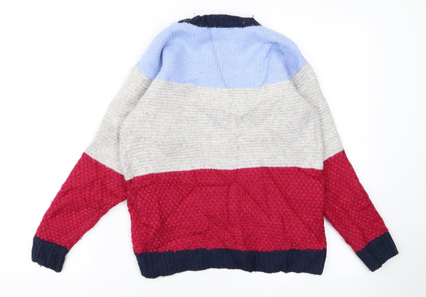 m&s Womens Multicoloured Striped  Pullover Jumper Size XS
