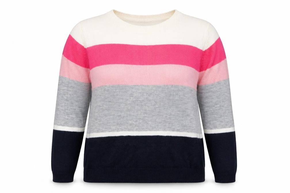 Bonmarché bonmrache Womens Multicoloured Striped Pullover Jumper Size 16