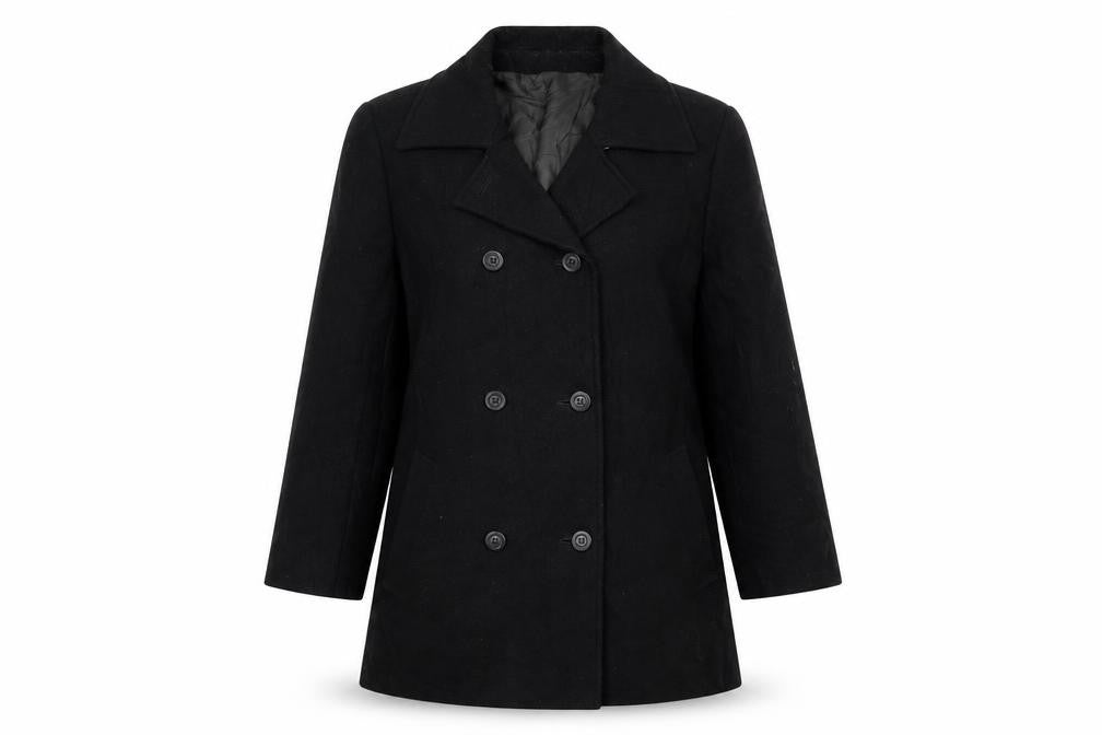 Preworn Womens Black   Overcoat Jacket Size 10