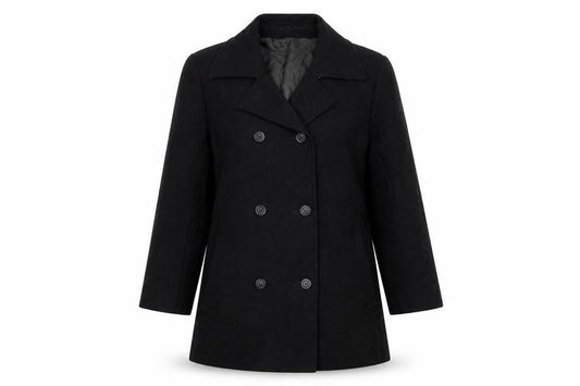 Preworn Womens Black   Overcoat Jacket Size 10