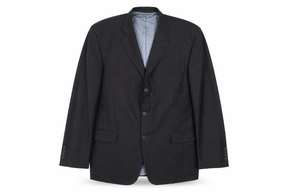 m&s Mens Black Striped  Jacket  Size L
