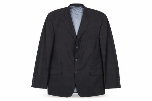 Marks & Spencer Mens Black Striped  Jacket  Size L