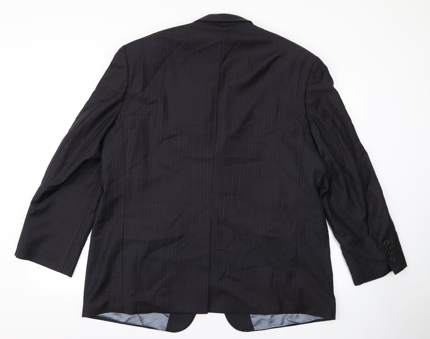 m&s Mens Black Striped  Jacket  Size L