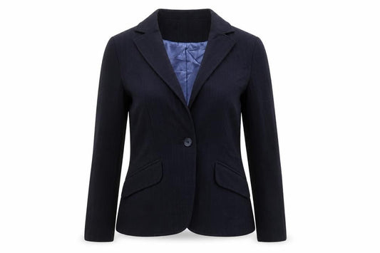 Zona Womens Black Striped  Jacket Blazer Size 10