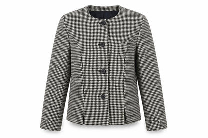 Jenni Barnes Womens Multicoloured Houndstooth  Jacket Blazer Size 12