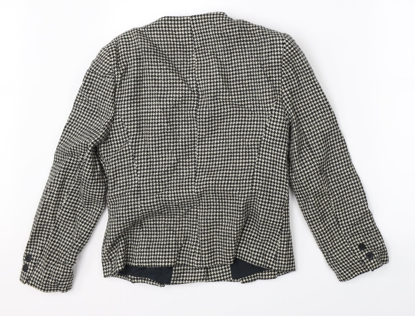 Jenni Barnes Womens Multicoloured Houndstooth  Jacket Blazer Size 12