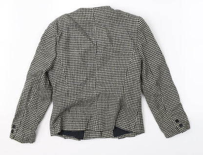 Jenni Barnes Womens Multicoloured Houndstooth  Jacket Blazer Size 12