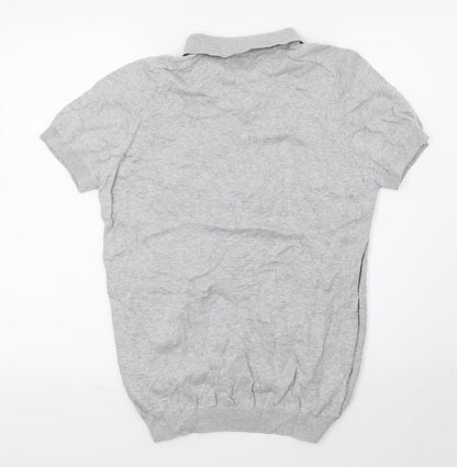 Back view of ACW 85 men’s grey polo, size S