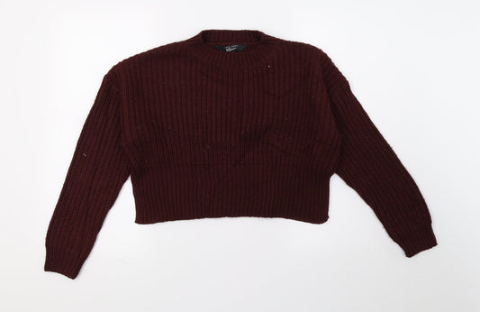 New Look Girls Purple  Knit Pullover Jumper Size 12-13 Years