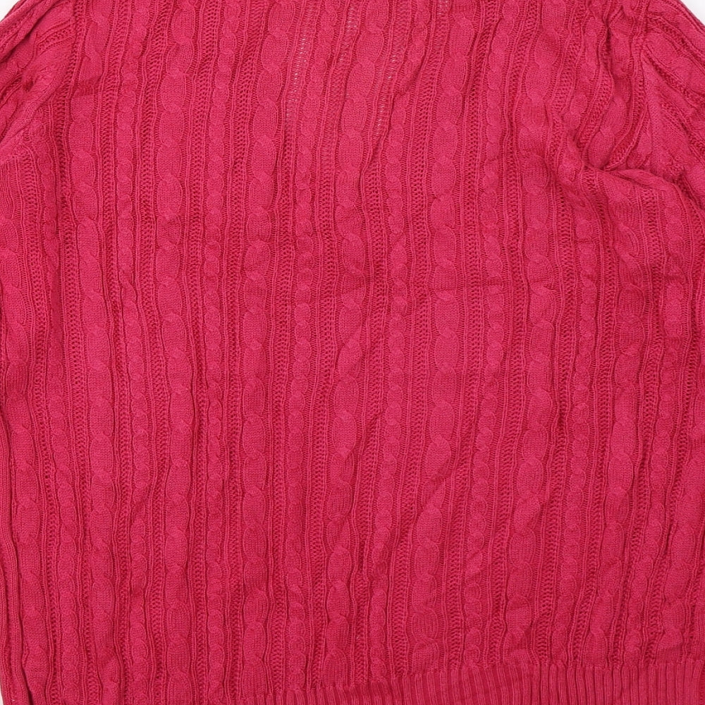 TIFFANY  Womens Pink  Knit Pullover Jumper Size L