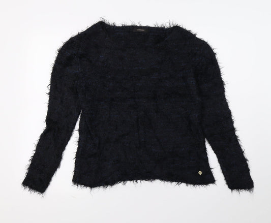 Guimanos Womens Black  Knit Pullover Jumper Size M