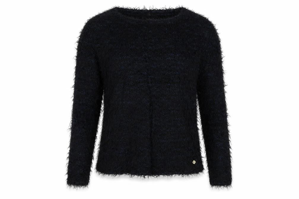 Guimanos Womens Black  Knit Pullover Jumper Size M
