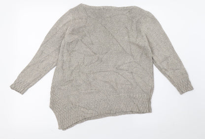 Per Una Womens Beige  Knit Pullover Jumper Size 10