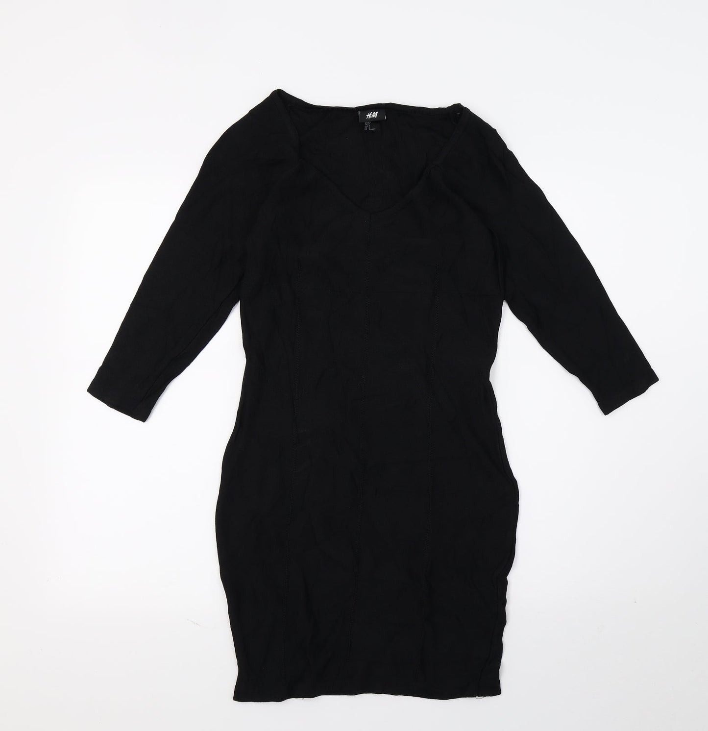 H&M Womens Black   Pencil Dress  Size 8