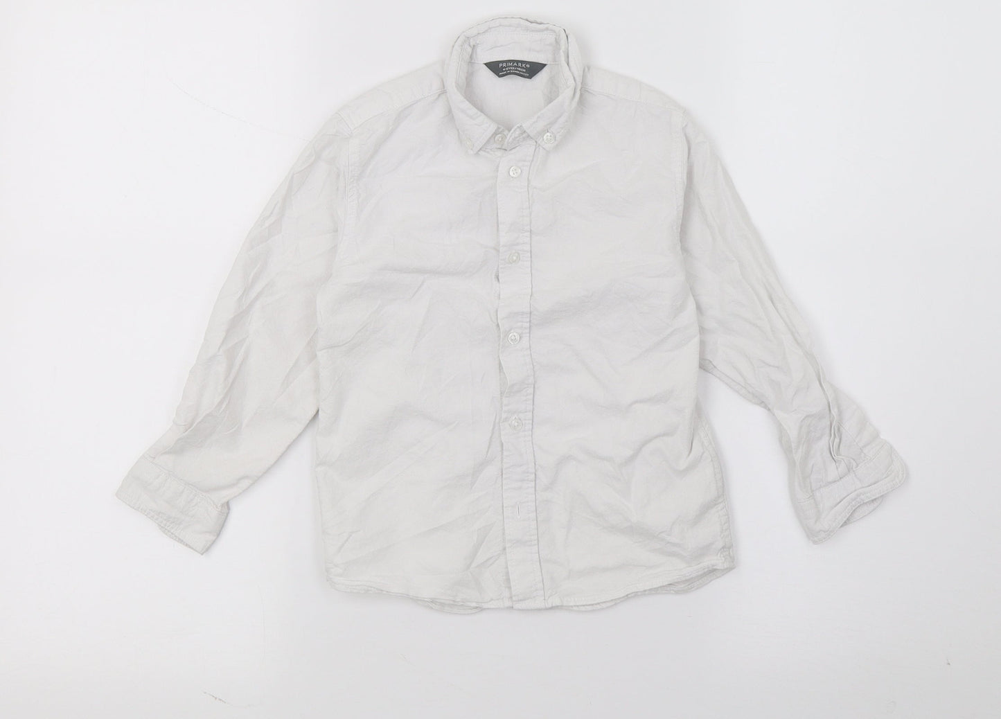 Primark Boys White   Basic Button-Up Size 4-5 Years