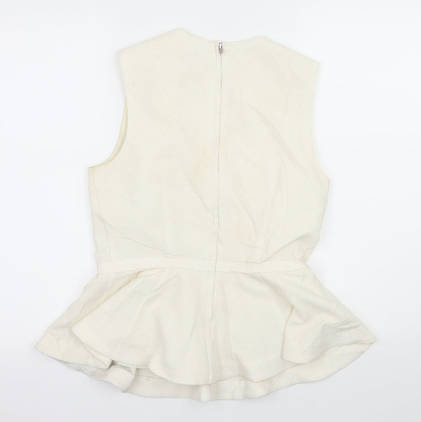 H&M Womens Ivory   Basic Blouse Size 10