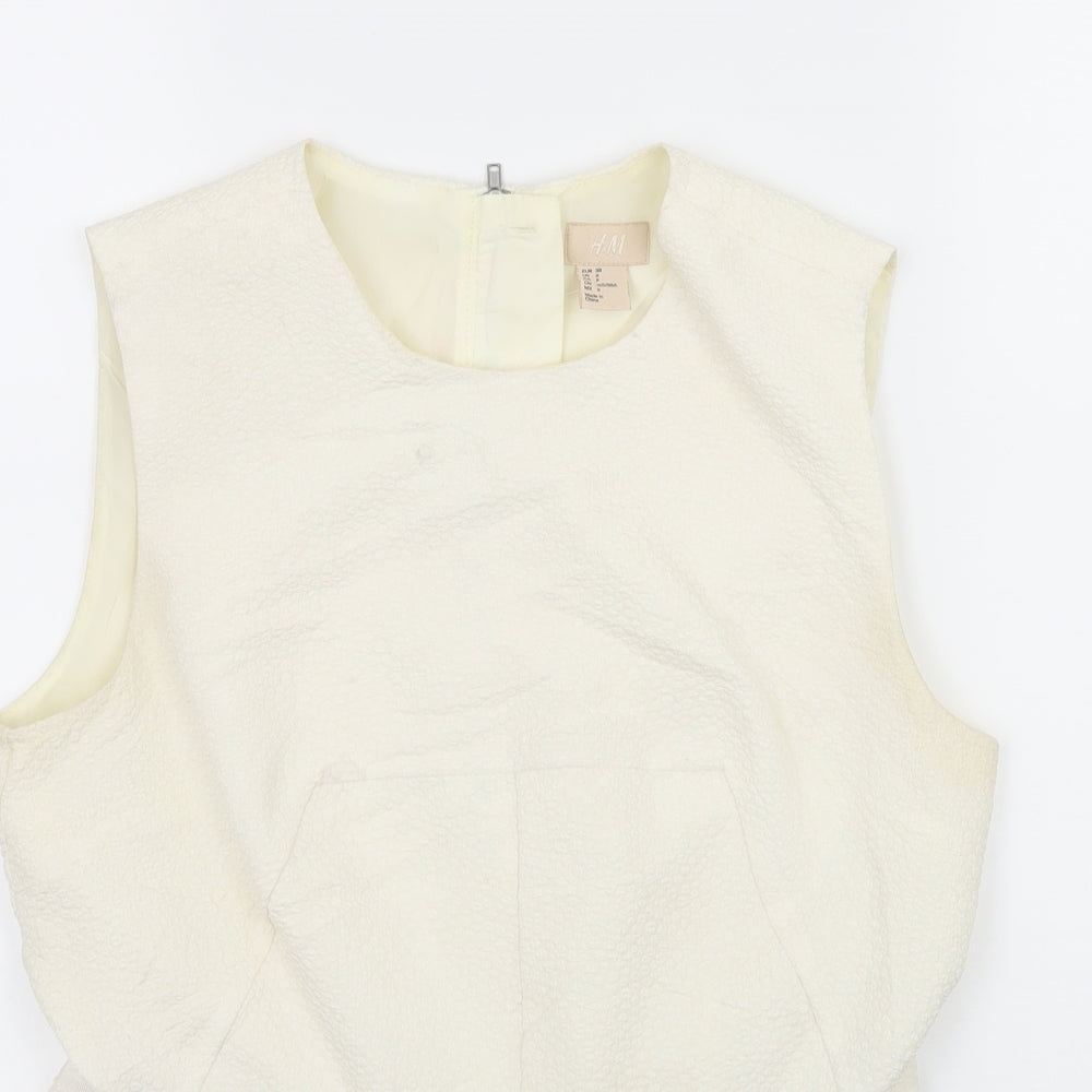 H&M Womens Ivory   Basic Blouse Size 10
