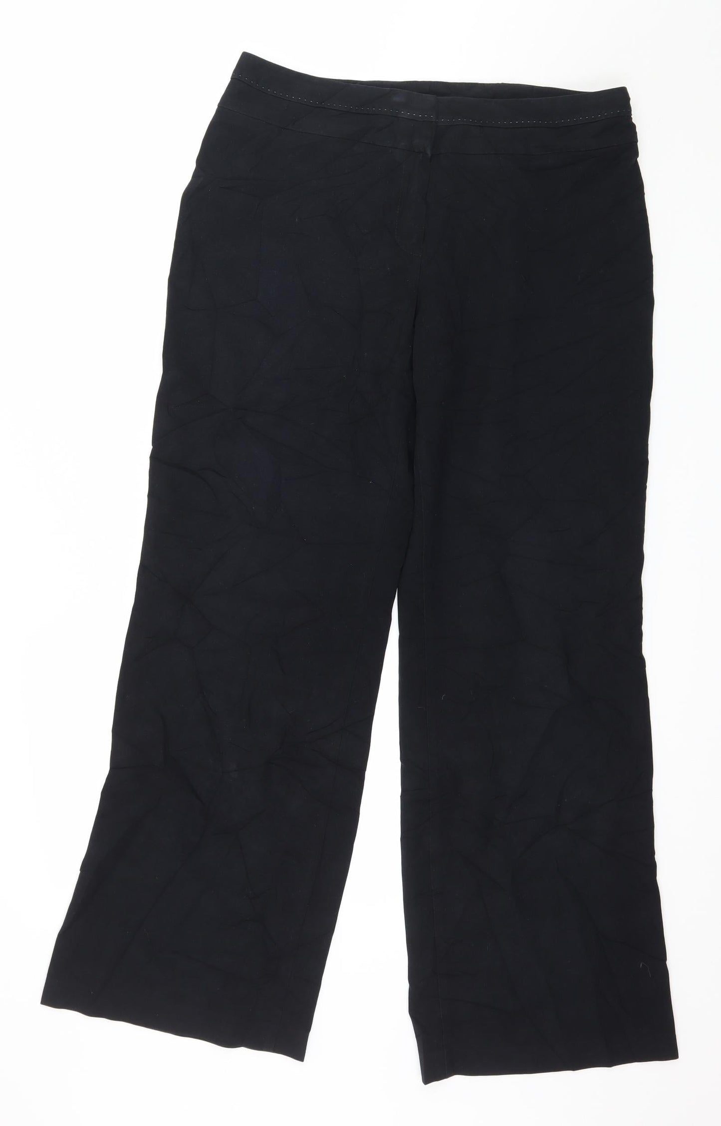Marks and Spencer Womens Black   Trousers  Size 12 L20 in