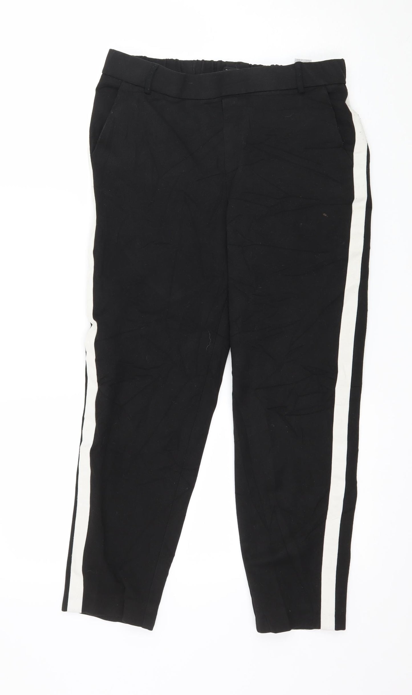Zara Womens Black Striped  Trousers  Size S L24 in
