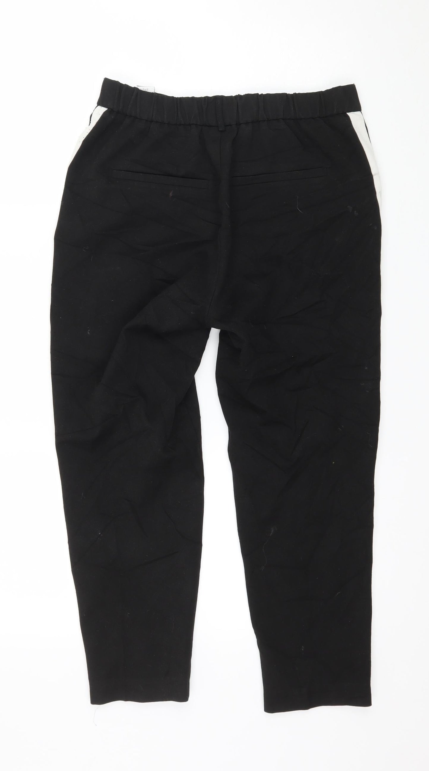 Zara Womens Black Striped  Trousers  Size S L24 in