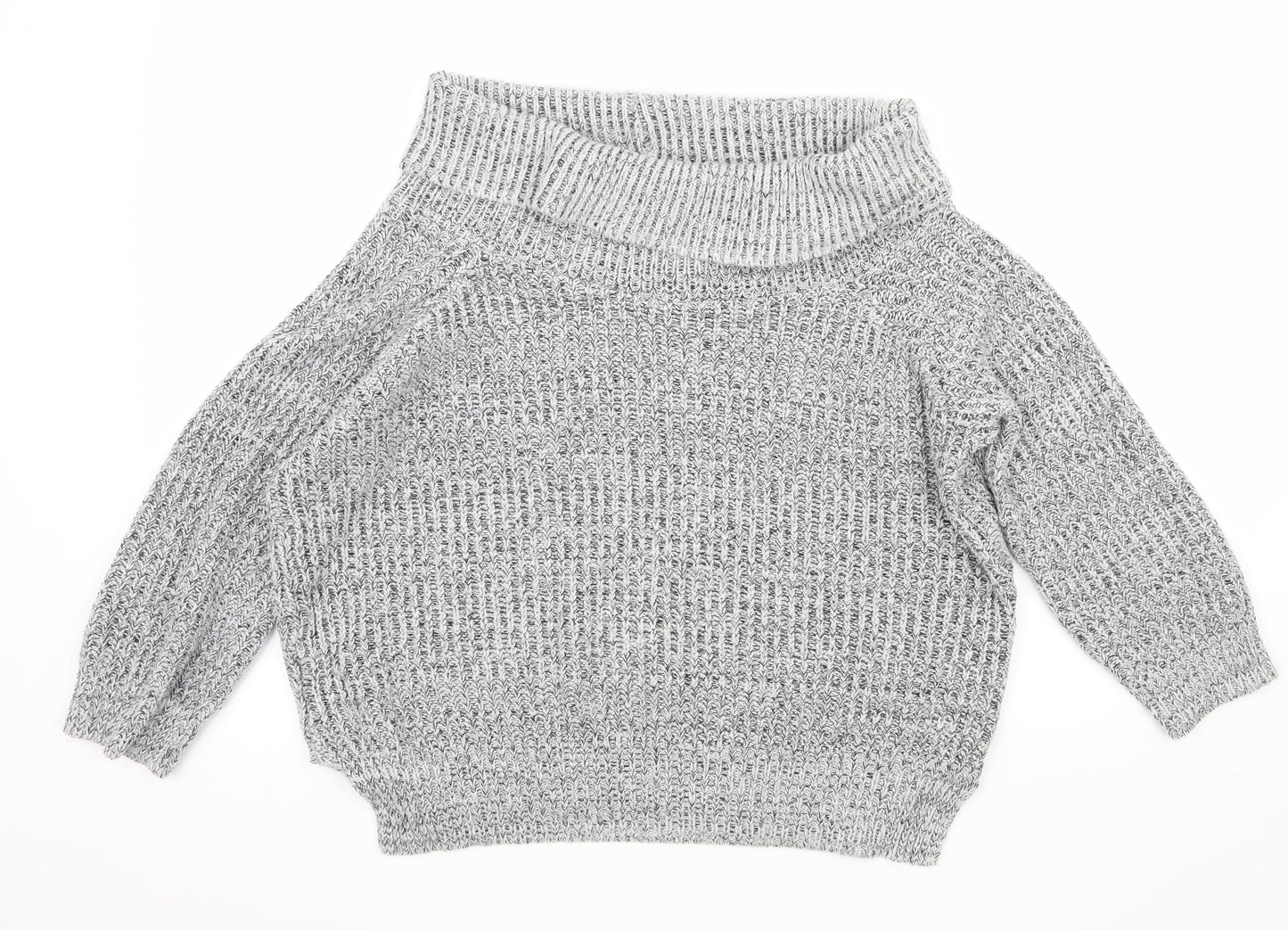 New Look Womens Grey  Knit Pullover Jumper Size 12