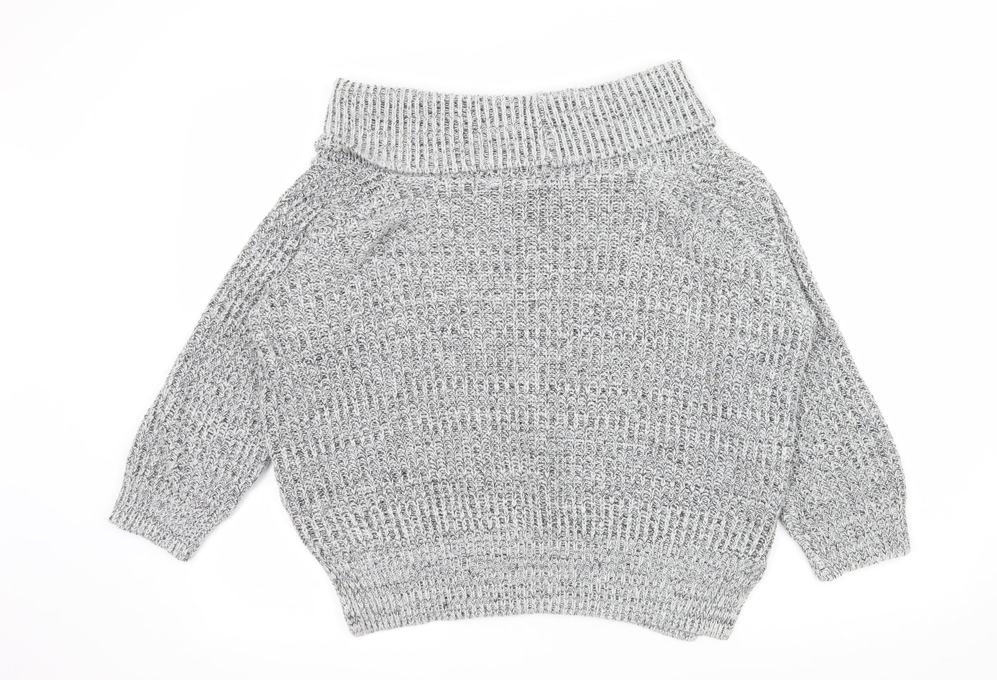 New Look Womens Grey  Knit Pullover Jumper Size 12
