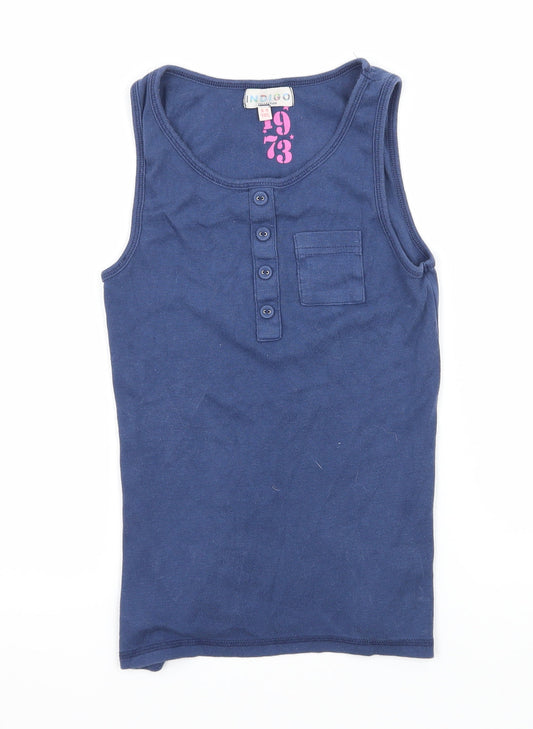 H&M Girls Black  Jersey Basic Tank Size 8-9 Years