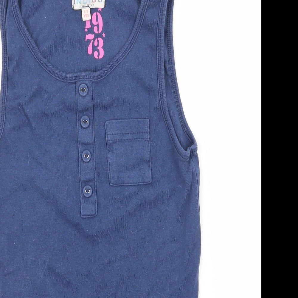 H&M Girls Black  Jersey Basic Tank Size 8-9 Years