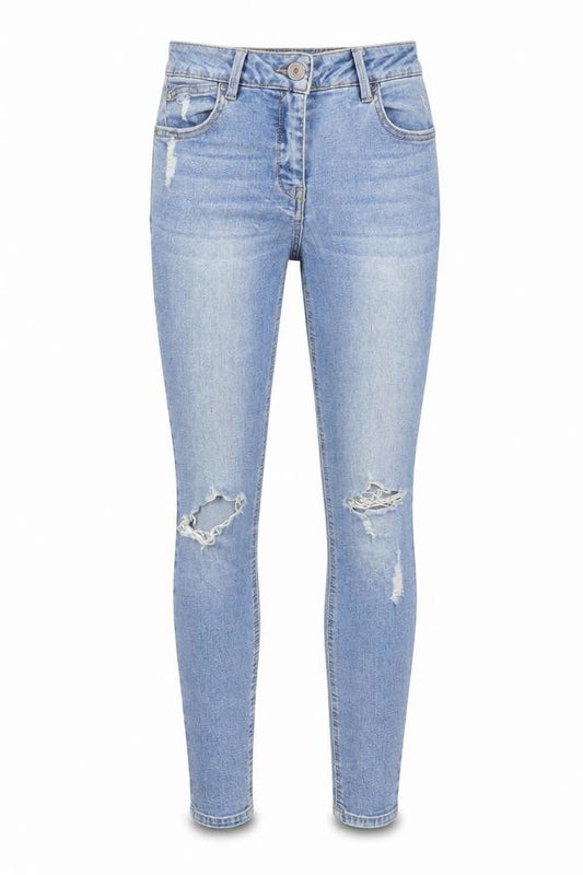 Matalan Womens Blue  Denim Skinny Jeans Size 8 L25 in