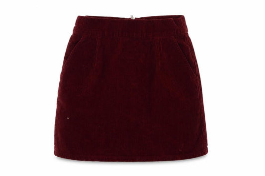 Topshop Womens Red  Corduroy A-Line Skirt Size 26 in