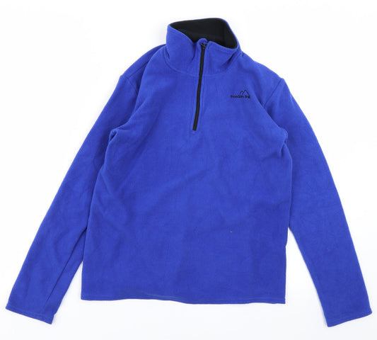 Freedom Trail Womens Blue  Fleece Pullover Sweatshirt Size 4
