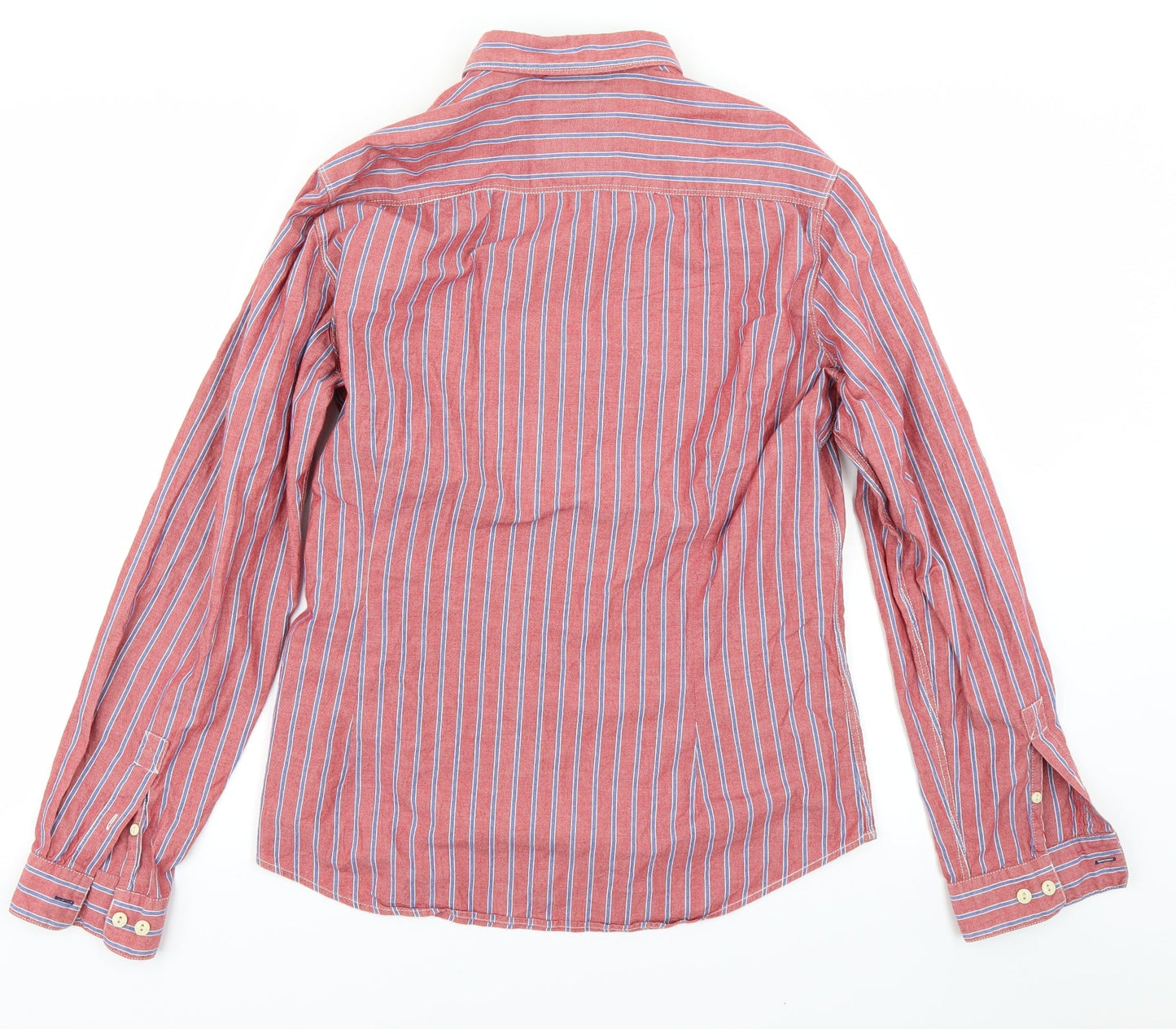 NEXT Mens Red Striped   Button-Up Size M