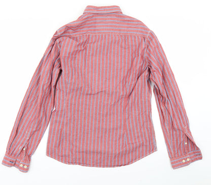 Preloved NEXT Mens Red Striped   Button-Up Size M - Back