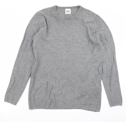 Zara Womens Grey   Basic T-Shirt Size M