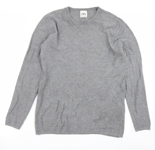 Zara Womens Grey   Basic T-Shirt Size M